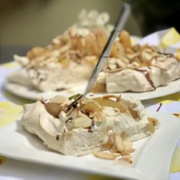 Rezept Apfel Birnen Pavlova lowcarb glutenfrei kalorienarm