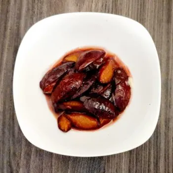 Rezept Ricotta Kollagen Schmarrn mit karamellisierten Zwetschgen lowcarb glutenfrei