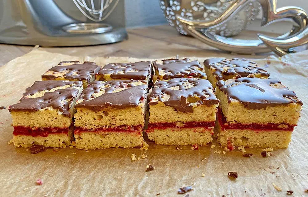 Vanille-Fruchtschnitten (Würfel)