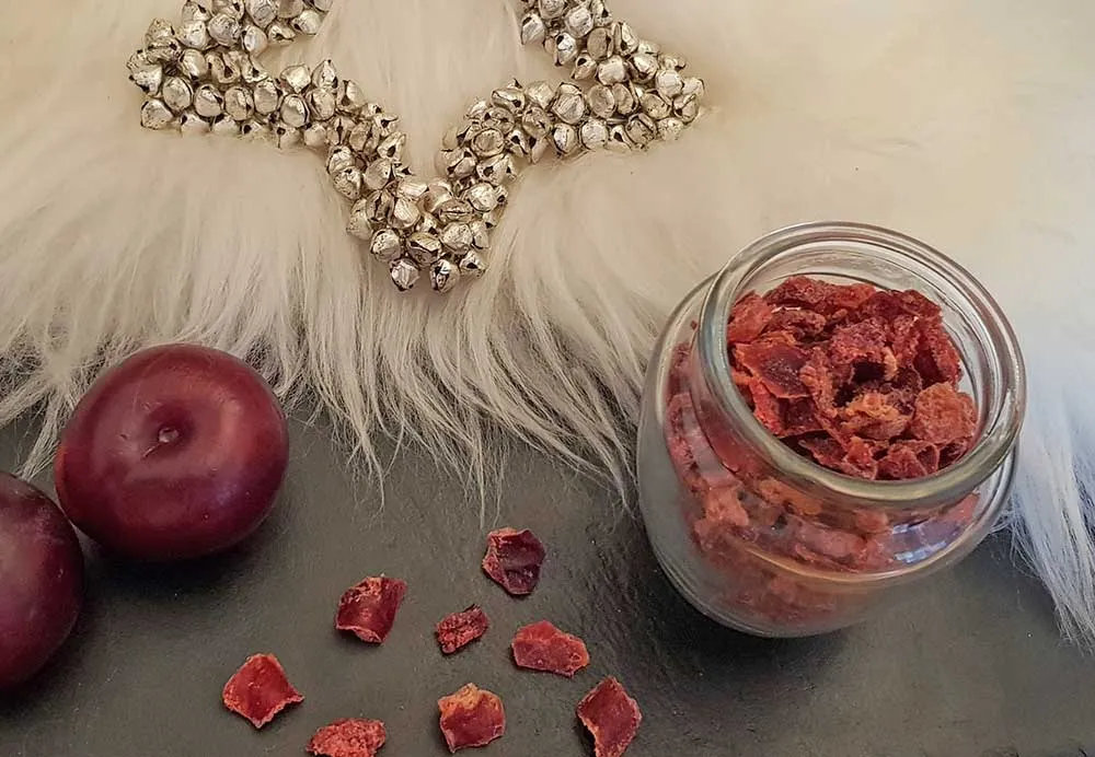 Karamellisierte Pflaumenwürfel