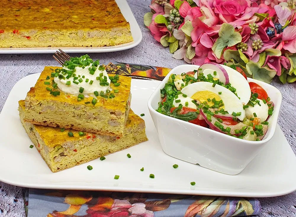 Rezept Curry Chicken Cheesecake lowcarb glutenfrei keto