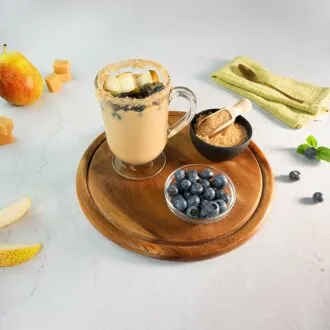 Proteindessert-Karamell-Sahne-low-carb-Paradiescreme