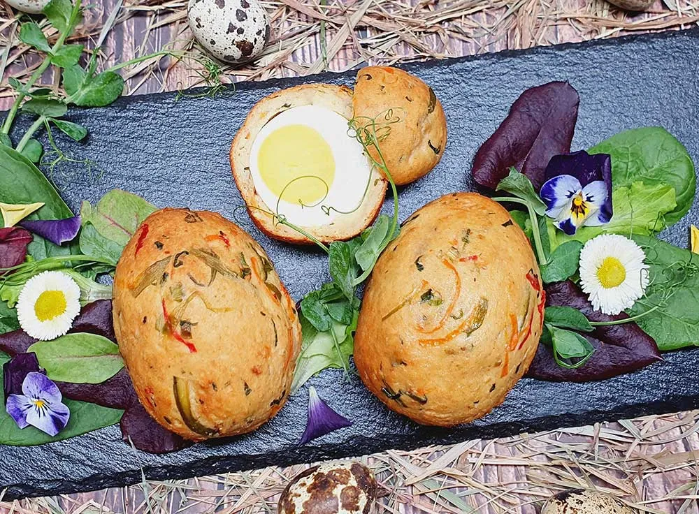 Rezept Eier im Quark Gemüseteig lowcarb glutenfrei keto