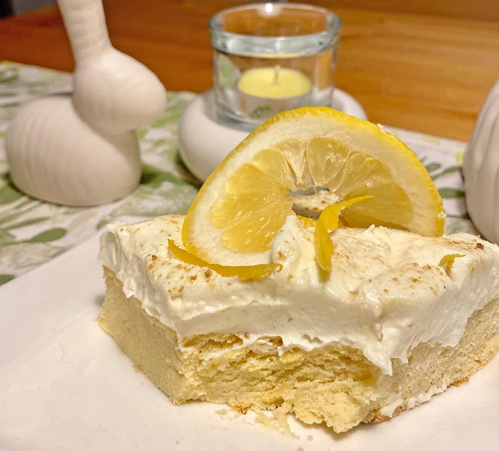 Rezept Schnelle Zitronenschnitte lowcarb glutenfrei keto