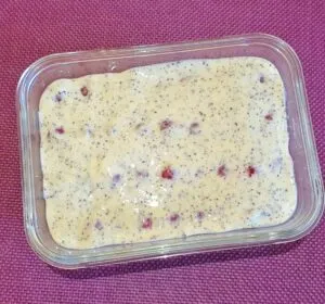 Rezept Mandarinen Himbeer Kuchenbowl lowcarb glutenfrei