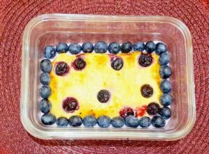 Rezept Heidelbeere Zitrone Kuchenbowl lowcarb glutenfrei