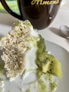 Rezept Kiwi-Weißwein-Joghurt-Kuchenbowl lowcarb glutenfrei