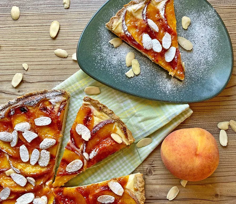 Rezept Pfirsich-Quark-Tarte lowcarb glutenfrei