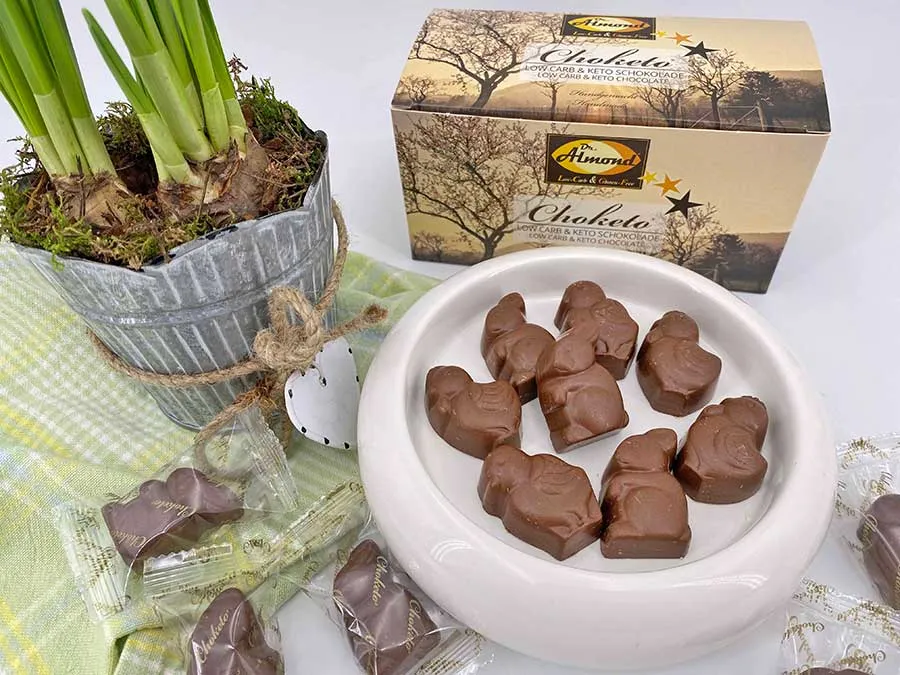 CHOKETO Frühlingsfreunde VOLLMILCH – Low Carb & Keto Schokoladenfiguren – handgemacht