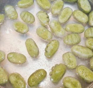 Rezept Spinatgnocchi in Schinken Sahne Soße lowcarb keto glutenfrei