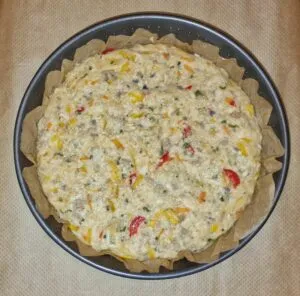 Rezept Blumenkohl Hackfleisch Pizzakuchen lowcarb keto glutenfrei