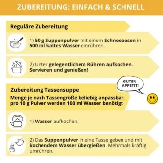 Suppentraum Tütensuppe low-carb glutenfrei keto vegan