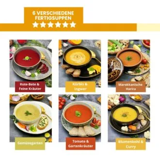 Suppentraum Probierbox Tütensuppe low-carb glutenfrei keto vegan