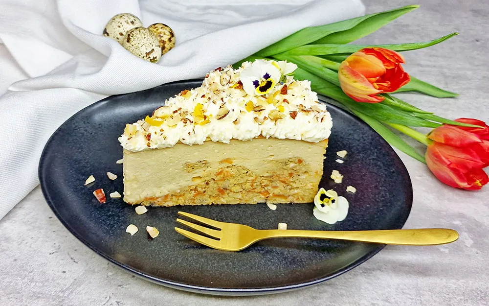 Rezept Karotten-Nuss-Eierlikör-Cheesecake lowcarb keto glutenfrei