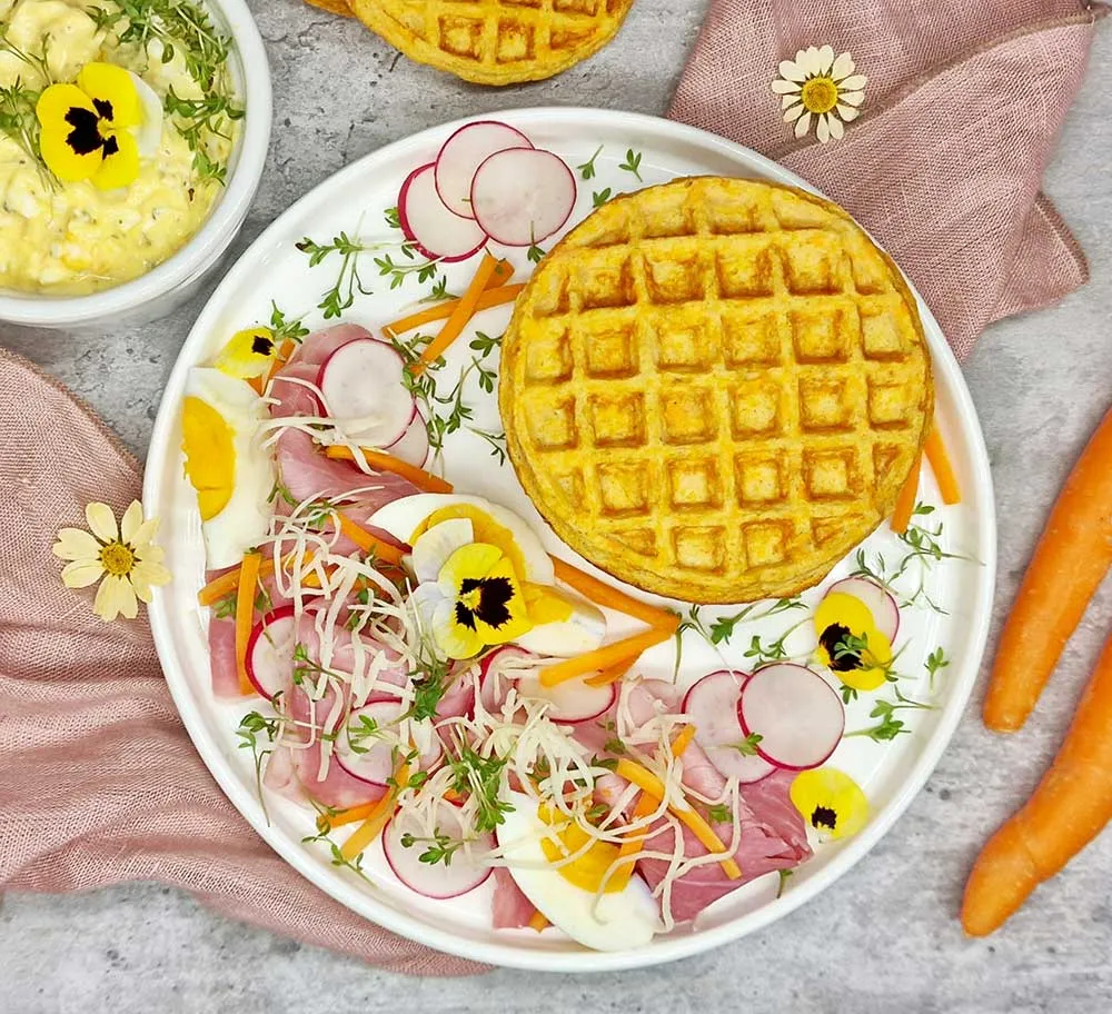 Rezept Karottenwaffeln lowcarb keto glutenfrei