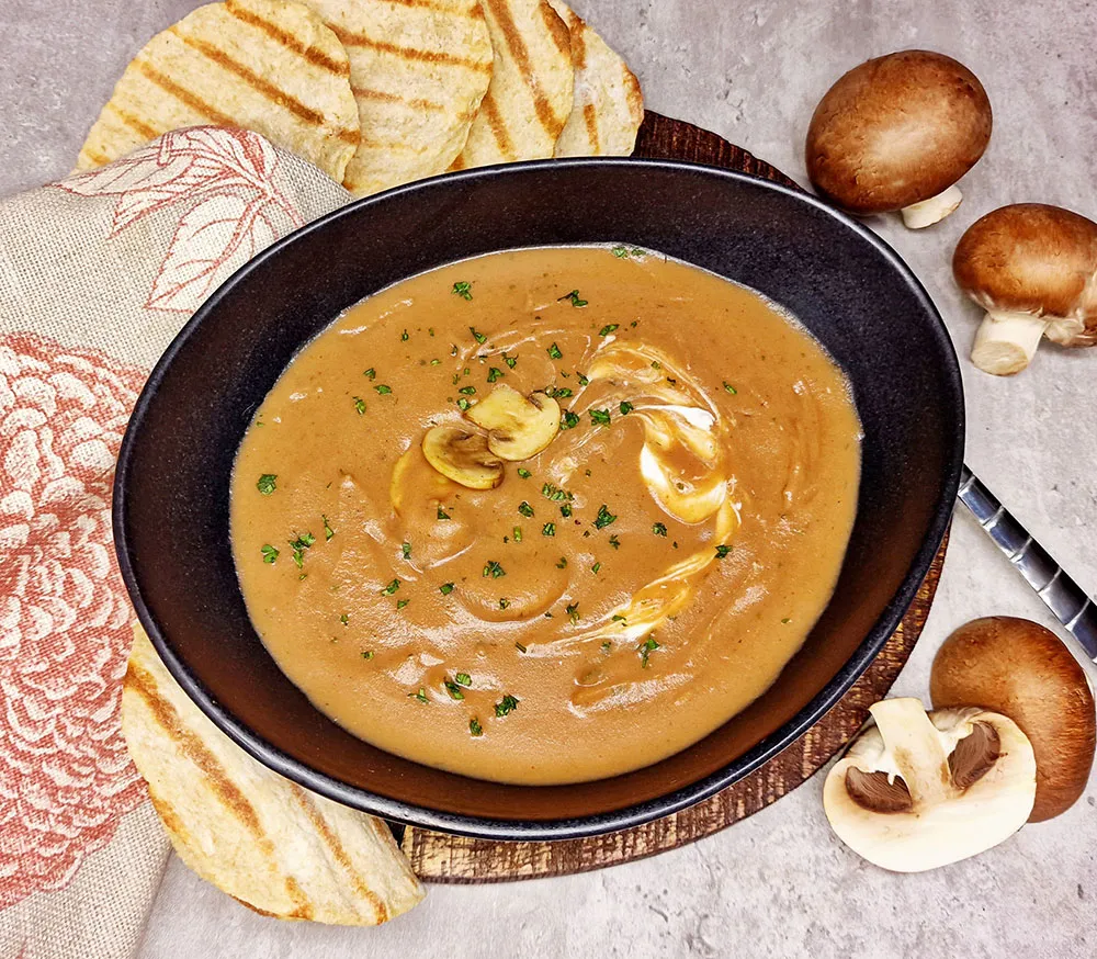Rezept Champignon Tomaten Suppe low carb keto glutenfrei