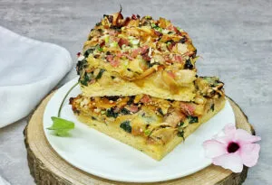 Rezept Spargel Spinat Blechkuchen low carb keto glutenfrei