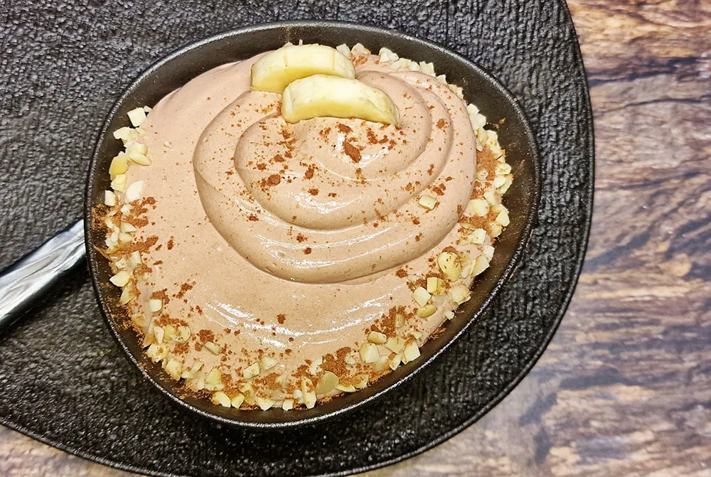Rezept Schoko Toffee Bananencreme low-carb keto glutenfrei