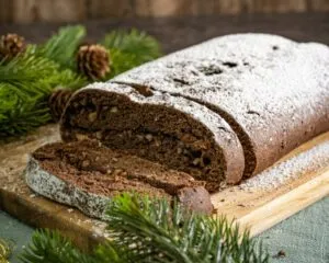 Rezept Schoko Stollen Weihnachtsgebäck low carb keto glutenfrei