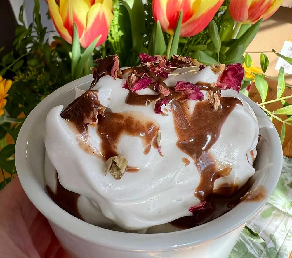 Rezept Fluff Proteinfluff Proteinschnee VEGAN keto lowcarb kalorienarm OHNE IMOs