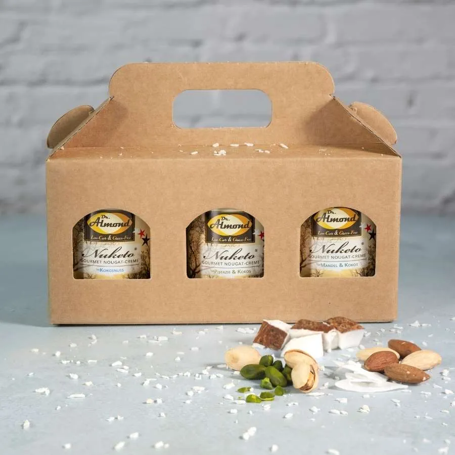 Probierset Nuketo KOKOSVARIATIONEN Gourmet Nougat-Creme low carb keto