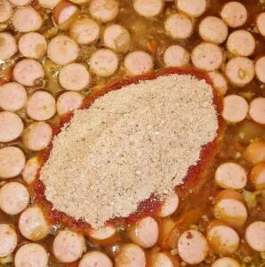 Rezept Würstelgulasch low-carb keto glutenfrei