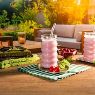 Protein KIRSCH-JOGHURT MILCHSHAKE Proteinshake Ketoshake Proteinpulver - fertiges Getränk