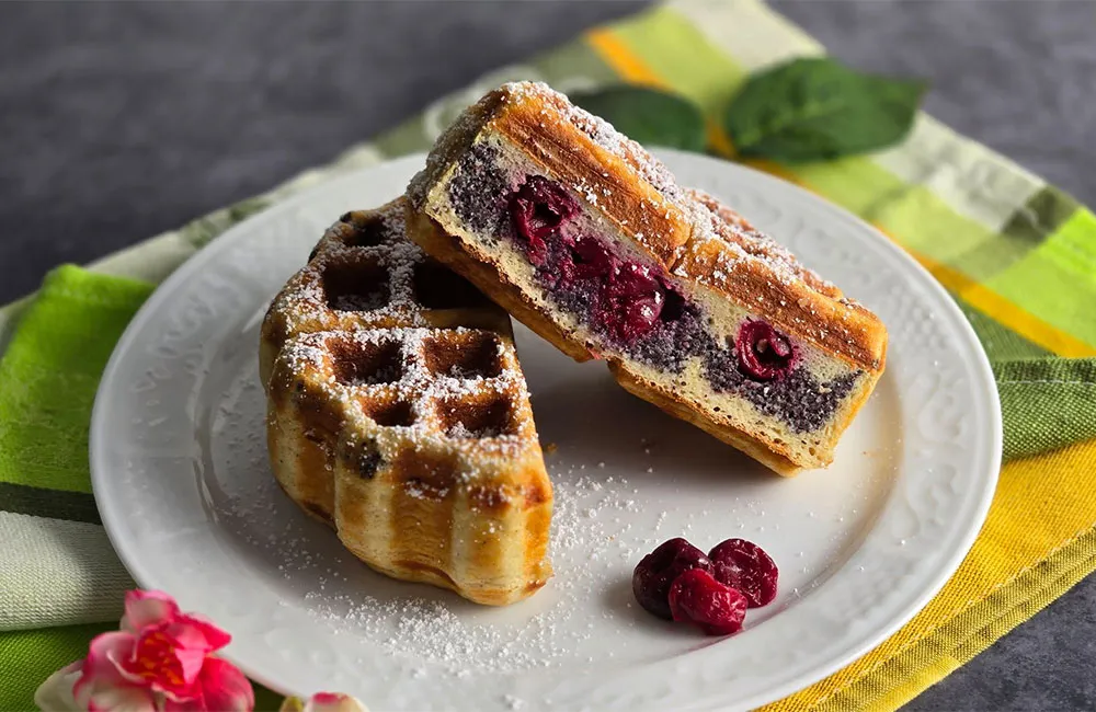 Rezept Stuffles mit Kirsch-Mohn-Füllung keto lowcarb glutenfrei