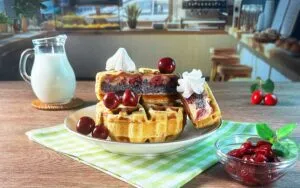 Rezept Stuffles mit Kirsch-Mohn-Füllung keto lowcarb glutenfrei