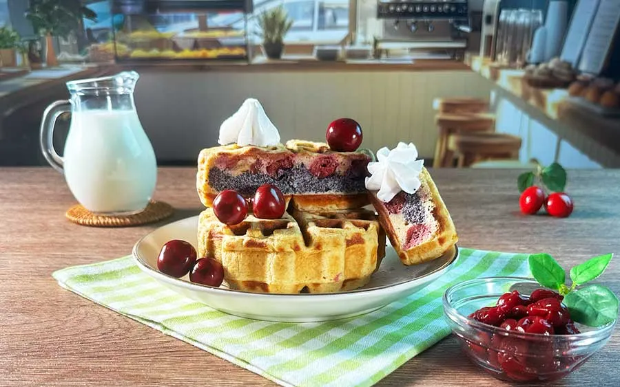 Rezept Stuffles mit Kirsch-Mohn-Füllung keto lowcarb glutenfrei