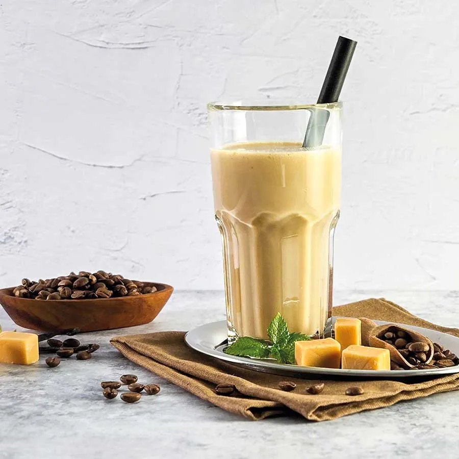 3K Gourmet Protein KARAMELL KAFFEE MILCHSHAKE Mehrkomponenten Proteinshake | Keto Proteinkaffee | 76 % Protein | vegetarisch |