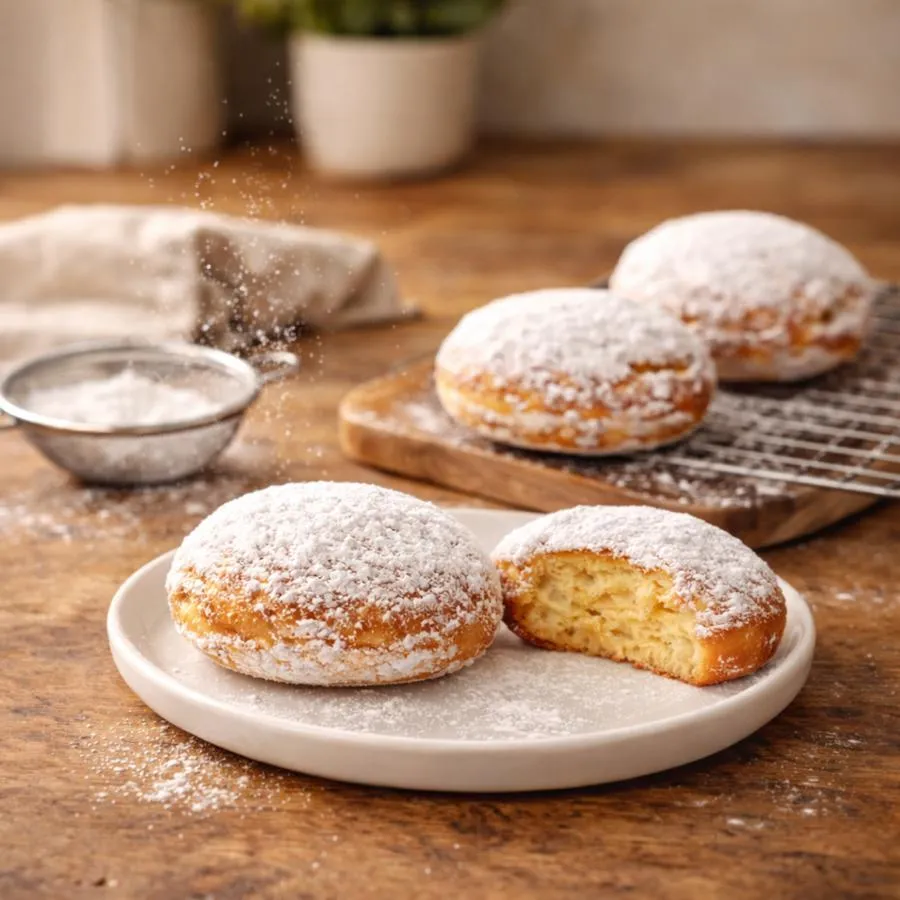 Mini-Berliner & Donuts Backmischung low carb glutenfrei Krapfen zuckerfrei zum Frittieren