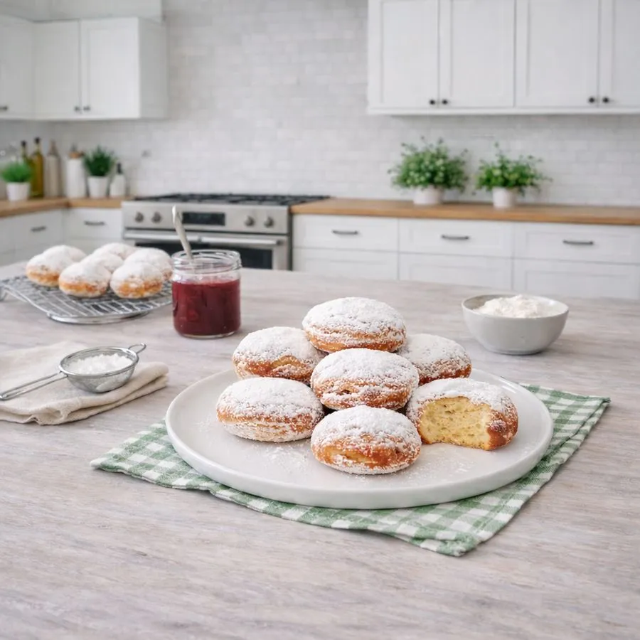 Mini-Berliner & Donuts Backmischung low carb glutenfrei Krapfen zuckerfrei zum Frittieren